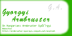 gyorgyi armbruster business card